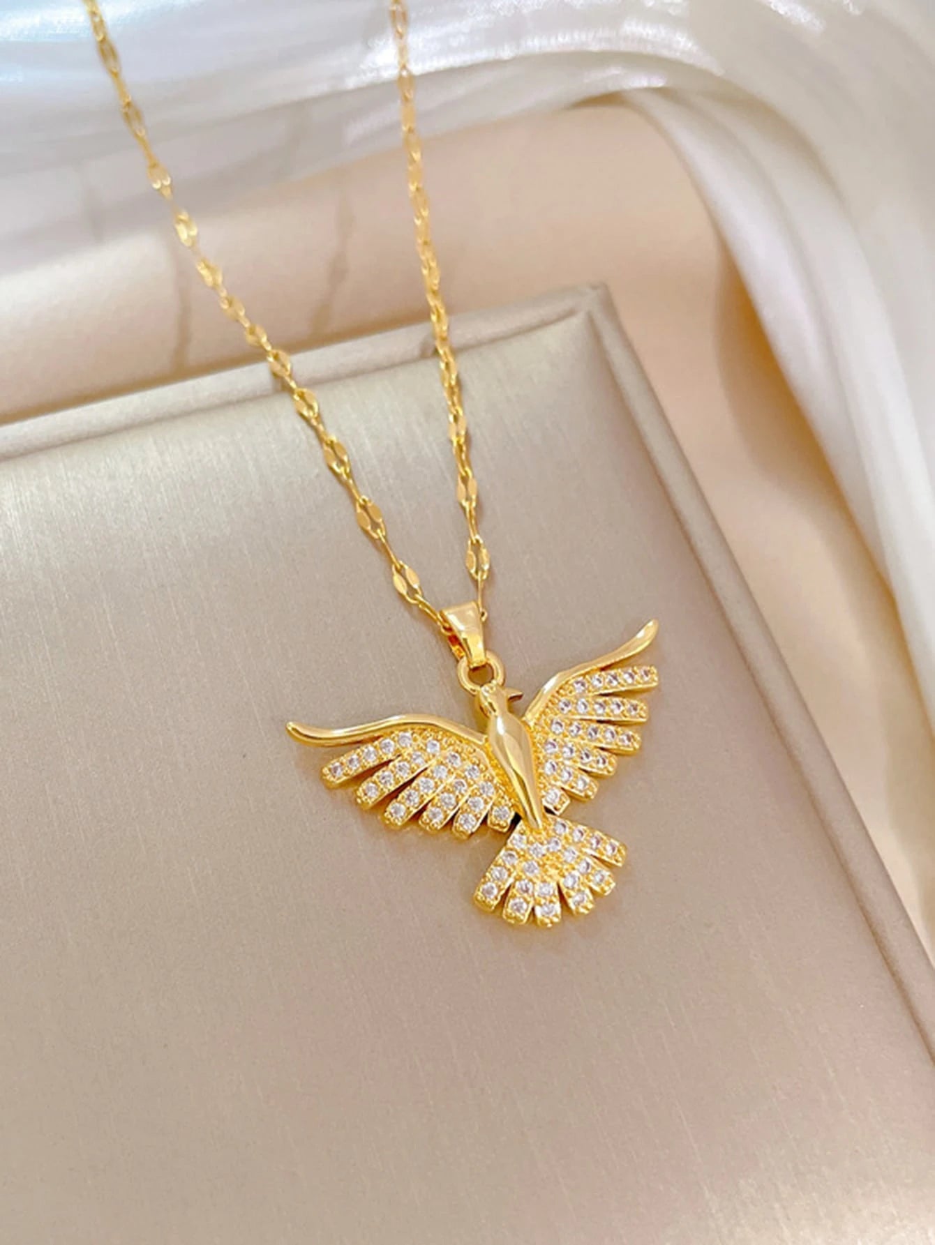 Open Wings Phoenix Necklace – Bold & Symbolic
