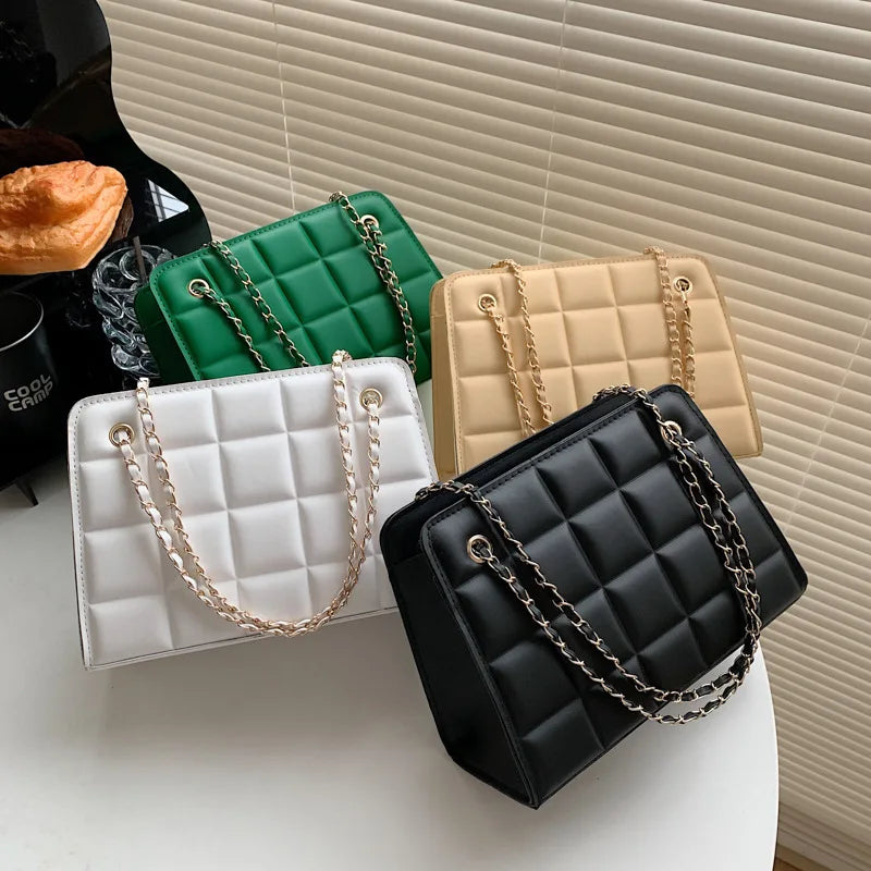 2025 Lychee Pattern Large Shoulder Handbag