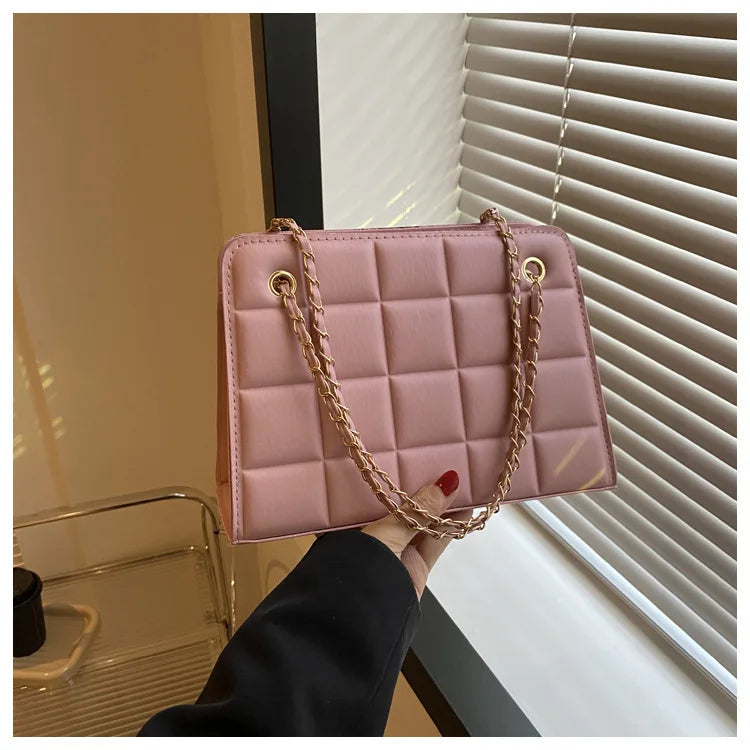 2025 Lychee Pattern Large Shoulder Handbag