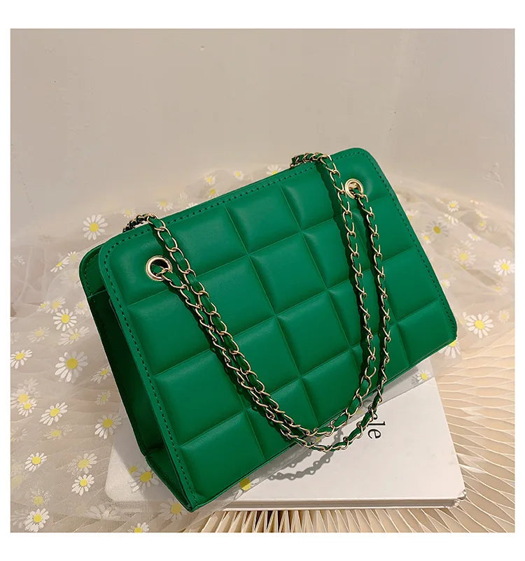 2025 Lychee Pattern Large Shoulder Handbag
