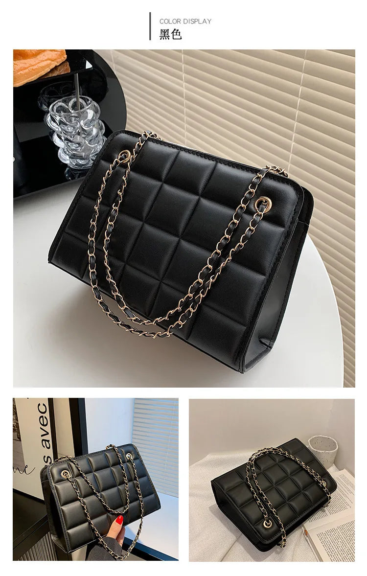 2025 Lychee Pattern Large Shoulder Handbag