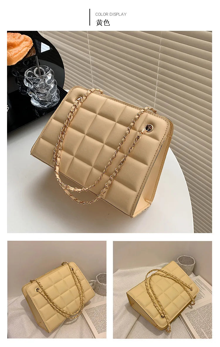 2025 Lychee Pattern Large Shoulder Handbag