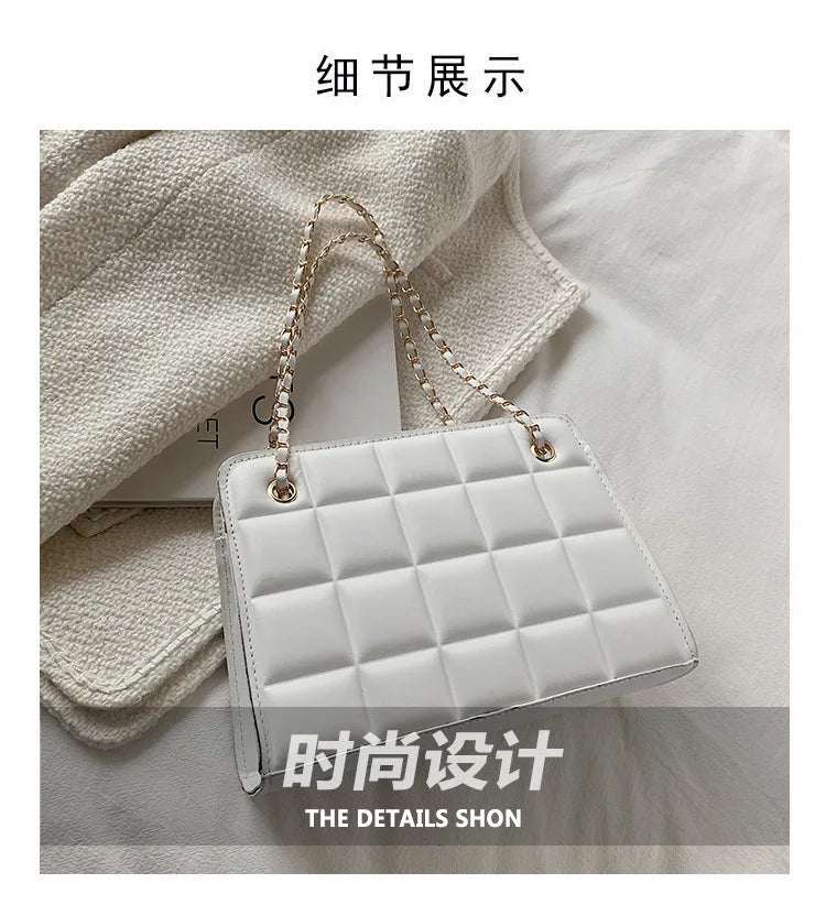 2025 Lychee Pattern Large Shoulder Handbag