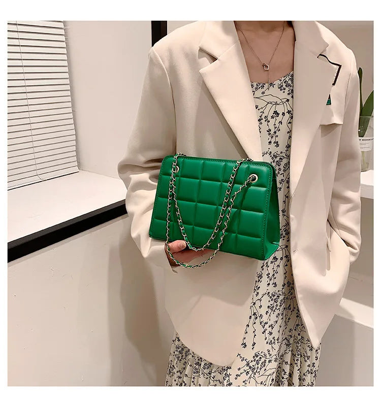 2025 Lychee Pattern Large Shoulder Handbag
