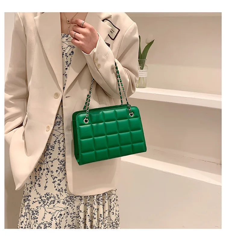 2025 Lychee Pattern Large Shoulder Handbag