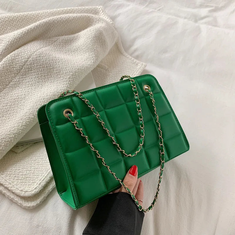 2025 Lychee Pattern Large Shoulder Handbag