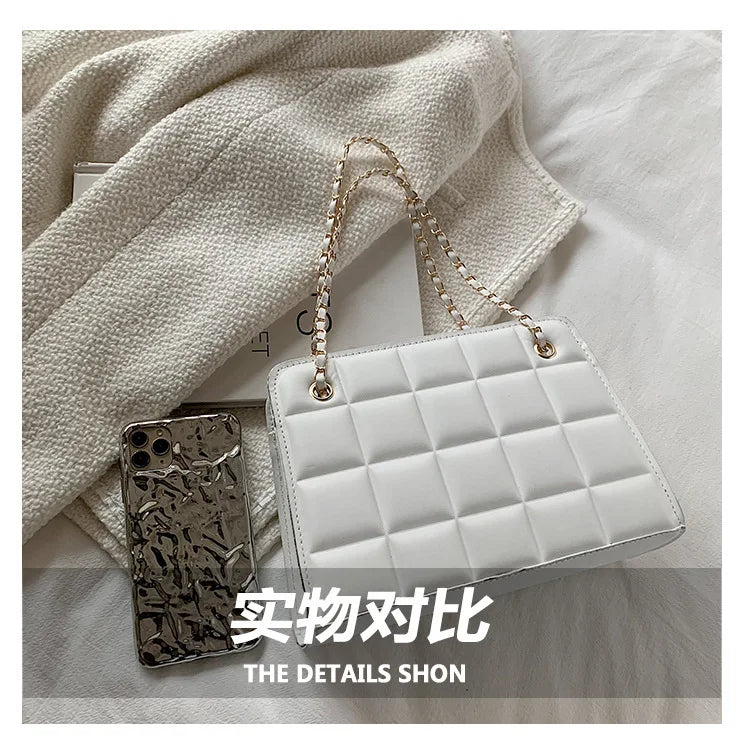 2025 Lychee Pattern Large Shoulder Handbag