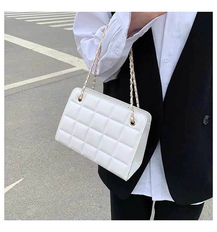 2025 Lychee Pattern Large Shoulder Handbag