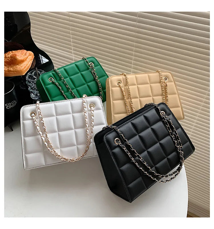 2025 Lychee Pattern Large Shoulder Handbag