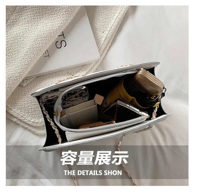 2025 Lychee Pattern Large Shoulder Handbag