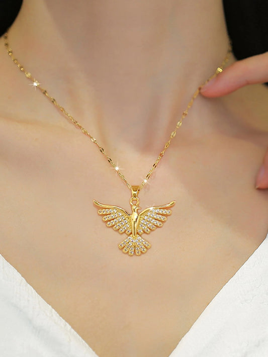 Open Wings Phoenix Necklace – Bold & Symbolic